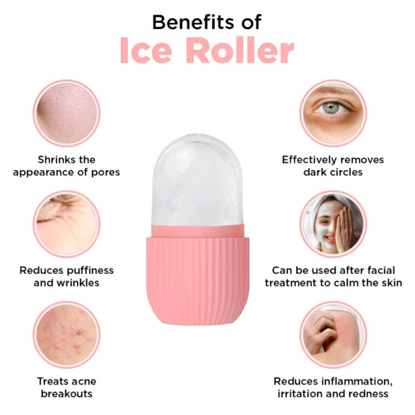 Easy Use Multi-Purpose Mini Silicone Facial Ice Roller for Ultimate Skincare benefits