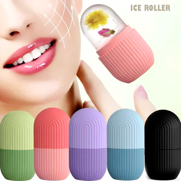 Easy Use Multi-Purpose Mini Silicone Facial Ice Roller for Ultimate Skincare different colors