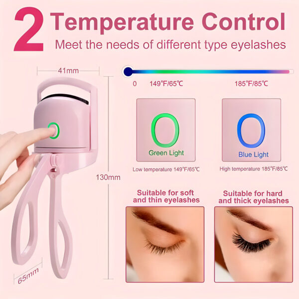 Rechargeable Mini Electric Eyelash Curler for Women