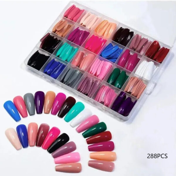 288 colorful nails box (Random Color)